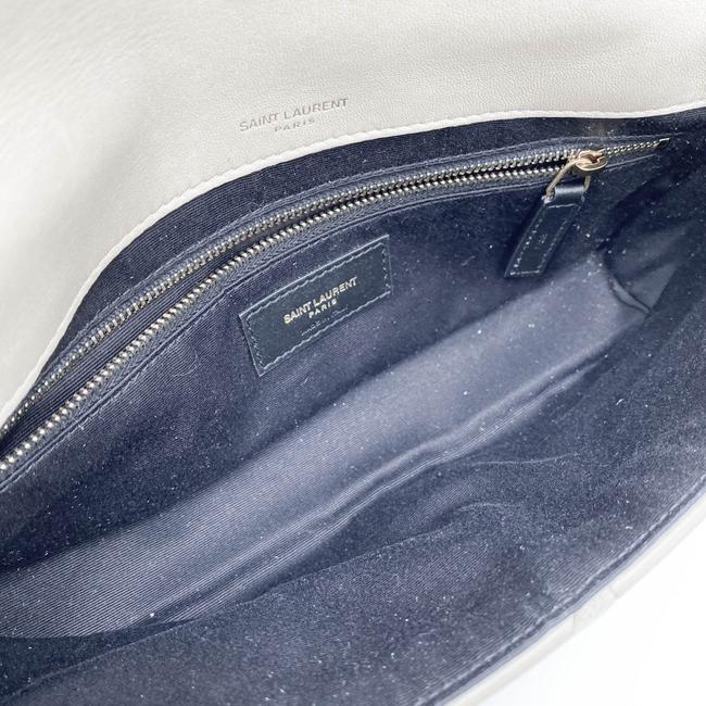 Saint Laurent Jamie Suede Patchwork Monogram Medium Baguette Sea Salt Beige Lambskin Leather Shoulder Bag - image 9