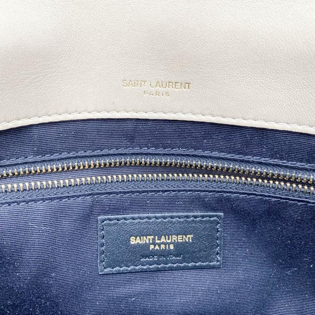 Saint Laurent Jamie Suede Patchwork Monogram Medium Baguette Sea Salt Beige Lambskin Leather Shoulder Bag - image 10