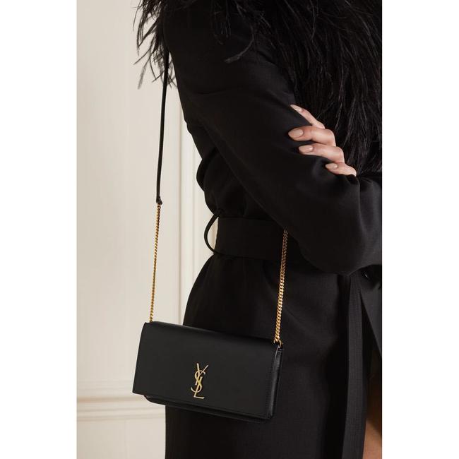 Saint Laurent Kate Ysl Monogram Phone Holder with Strap In Smooth Black Leather Cross Body Bag - image 2