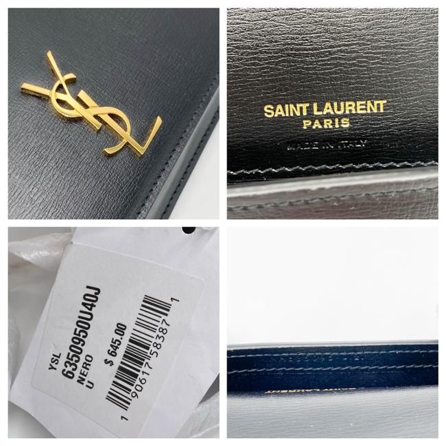 Saint Laurent Kate Ysl Monogram Phone Holder with Strap In Smooth Black Leather Cross Body Bag - image 11