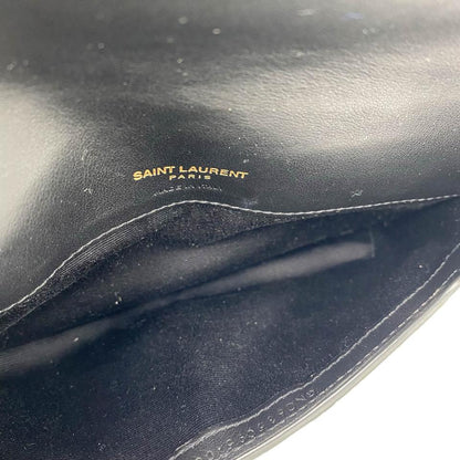 Saint Laurent Kate Monogram Croc-effect Phone Holder Black Leather Cross Body Bag - photo 11