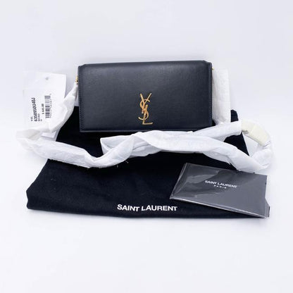 Saint Laurent Kate Ysl Monogram Phone Holder with Strap In Smooth Black Leather Cross Body Bag - image 4