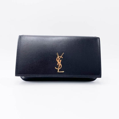 Saint Laurent Kate Ysl Monogram Phone Holder with Strap In Smooth Black Leather Cross Body Bag - image 5