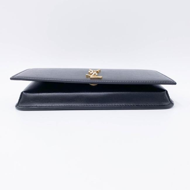 Saint Laurent Kate Ysl Monogram Phone Holder with Strap In Smooth Black Leather Cross Body Bag - image 7