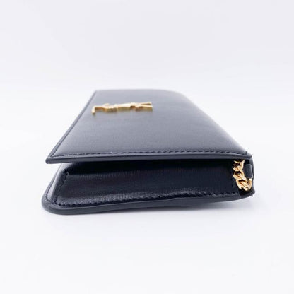 Saint Laurent Kate Ysl Monogram Phone Holder with Strap In Smooth Black Leather Cross Body Bag - image 8