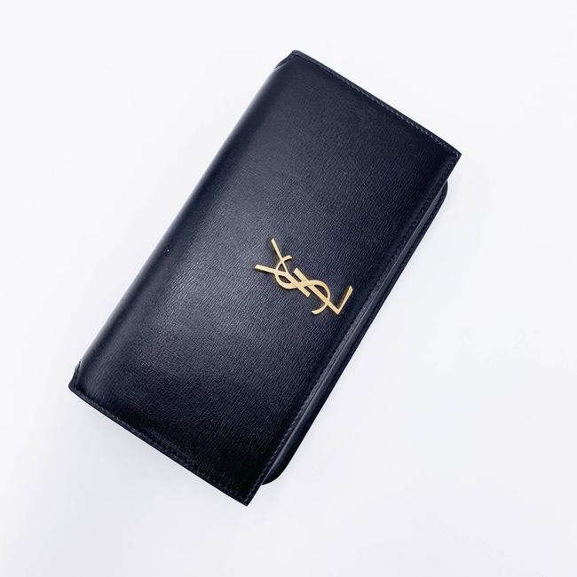 Saint Laurent Kate Ysl Monogram Phone Holder with Strap In Smooth Black Leather Cross Body Bag - image 9
