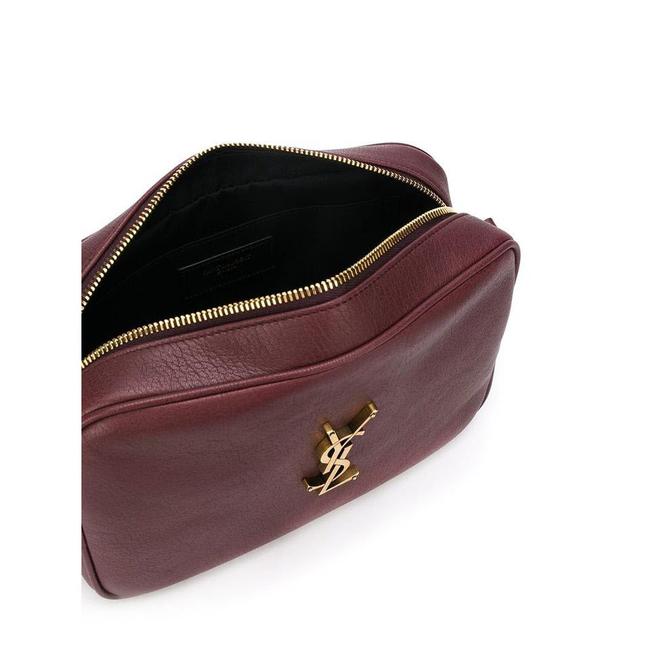 Saint Laurent Lou Camera Medium Smooth Monogram Burgundy Red Leather Cross Body Bag - photo 7