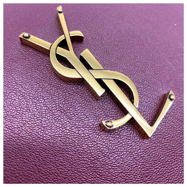 Saint Laurent Lou Camera Medium Smooth Monogram Burgundy Red Leather Cross Body Bag - photo 9