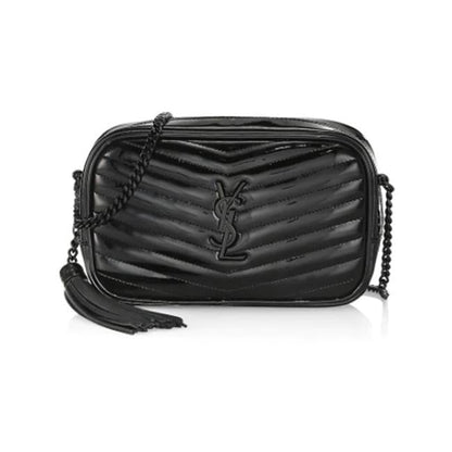 Saint Laurent Lou Mini Black Leather Cross Body Bag - photo 1