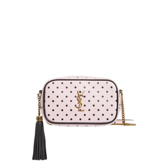 Saint Laurent Lou Mini Polka Dot 612563 2q81w 5860 Pink & Black Leather Cross Body Bag - photo 1