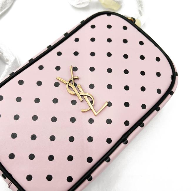 Saint Laurent Lou Mini Polka Dot 612563 2q81w 5860 Pink & Black Leather Cross Body Bag - photo 9