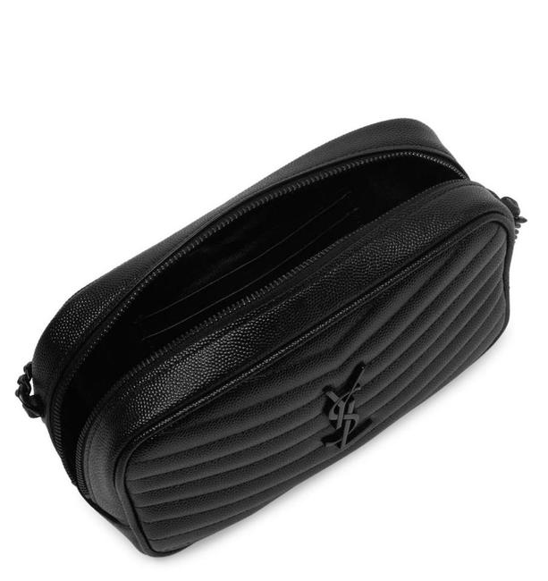 Saint Laurent Lou Monogram Camera Mini Black Leather Cross Body Bag - photo 2