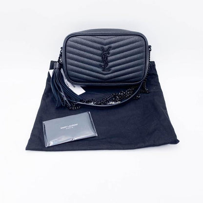 Saint Laurent Lou Monogram Camera Mini Black Leather Cross Body Bag - photo 4