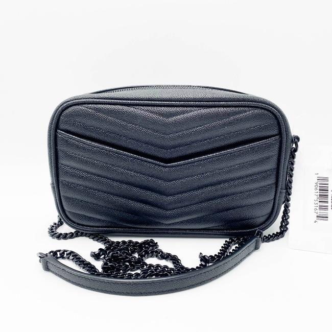 Saint Laurent Lou Monogram Camera Mini Black Leather Cross Body Bag - photo 6