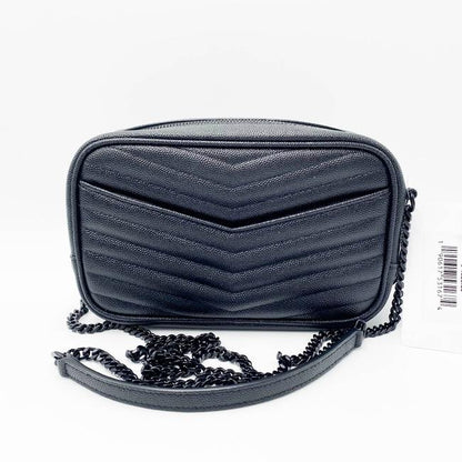 Saint Laurent Lou Monogram Camera Mini Black Leather Cross Body Bag - photo 6