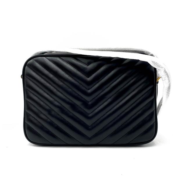 Saint Laurent Lou Monogram Quilted Camera Gold Ghw 2021 Black Leather Cross Body Bag - photo 6