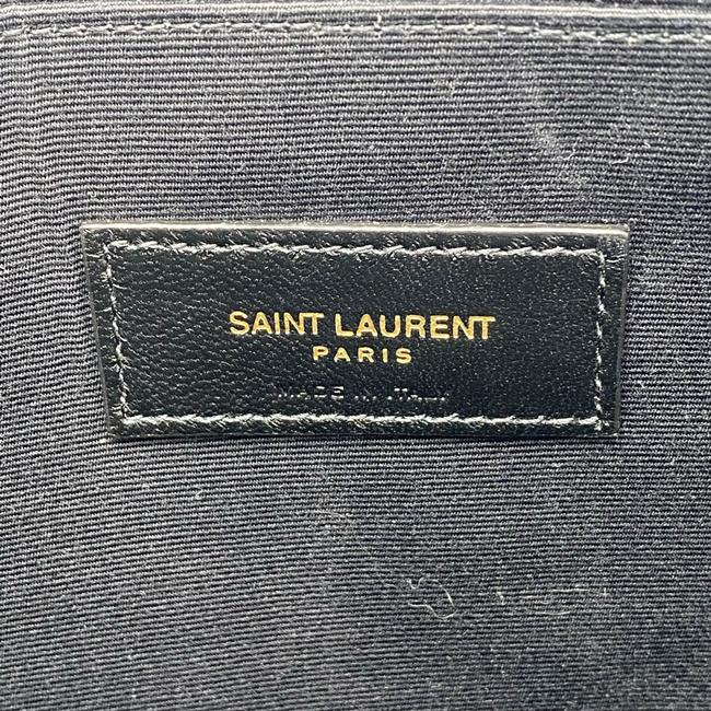 Saint Laurent Lou Monogram Ysl Quilted Pouch Black Leather Wristlet - photo 11