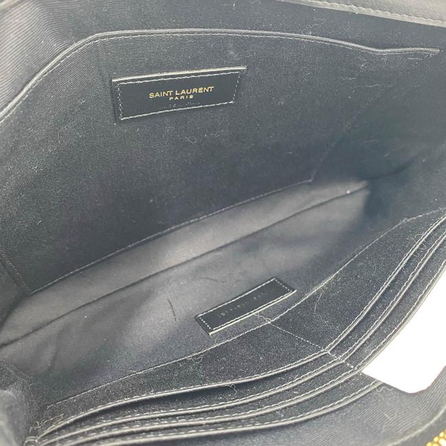 Saint Laurent Lou Monogram Ysl Quilted Pouch Black Leather Wristlet - photo 10