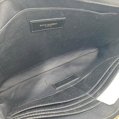 Saint Laurent Lou Monogram Ysl Quilted Pouch Black Leather Wristlet - photo 10