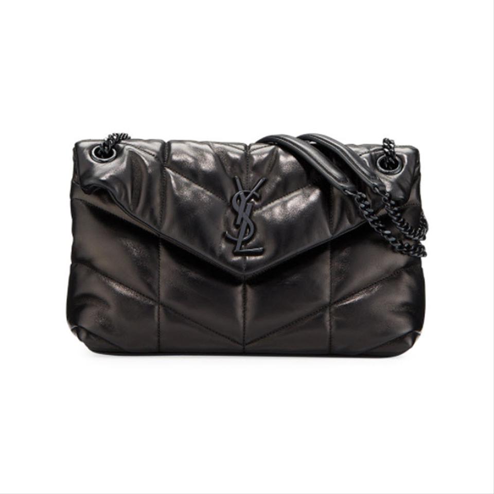 Saint Laurent Lou Small Puffer Lambskin Flap-top Hardware Bhw Black Leather Shoulder Bag - image 1