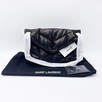 Saint Laurent Lou Small Puffer Lambskin Flap-top Hardware Bhw Black Leather Shoulder Bag - image 2