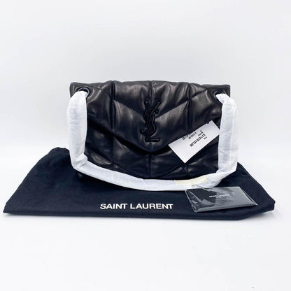 Saint Laurent Lou Small Puffer Lambskin Flap-top Hardware Bhw Black Leather Shoulder Bag - image 3