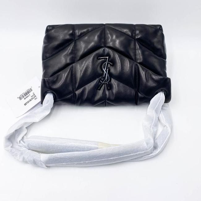 Saint Laurent Lou Small Puffer Lambskin Flap-top Hardware Bhw Black Leather Shoulder Bag - image 5