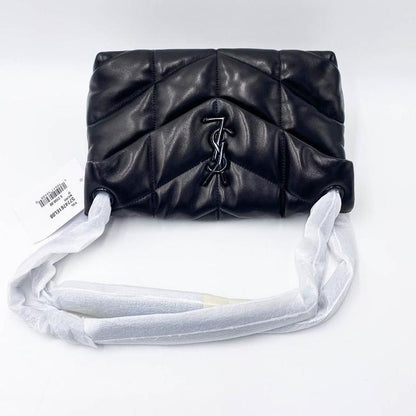 Saint Laurent Lou Small Puffer Lambskin Flap-top Hardware Bhw Black Leather Shoulder Bag - image 5
