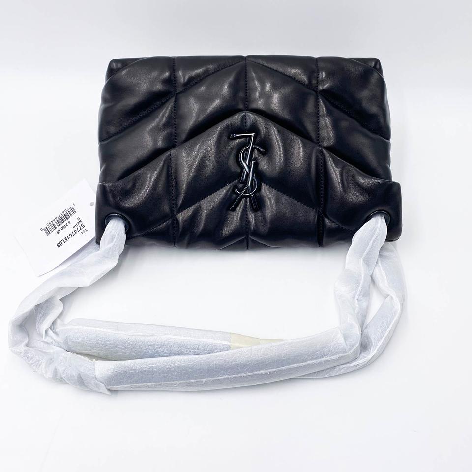 Saint Laurent Lou Small Puffer Lambskin Flap-top Hardware Bhw Black Leather Shoulder Bag - image 6