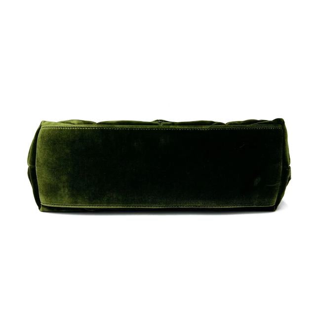 Saint Laurent Lou Small Quilted Puffer 2021 Green Velvet Shoulder Bag - photo 7