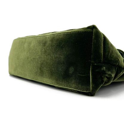 Saint Laurent Lou Small Quilted Puffer 2021 Green Velvet Shoulder Bag - photo 8