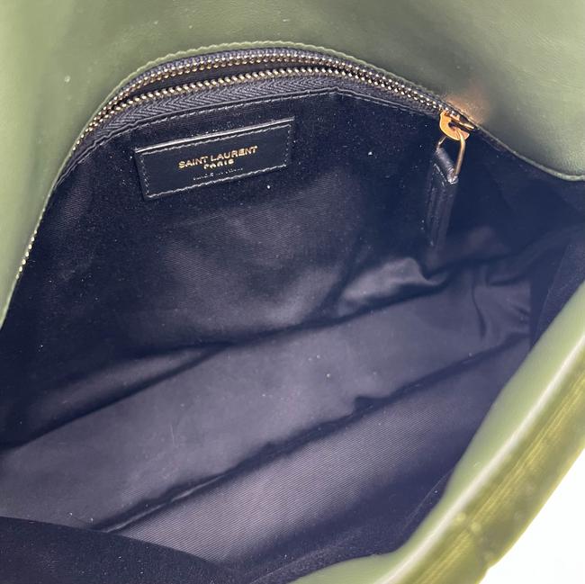 Saint Laurent Lou Small Quilted Puffer 2021 Green Velvet Shoulder Bag - photo 10