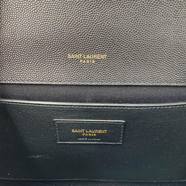 Saint Laurent Medium Envelope Monogram Matelasse Black Leather Shoulder Bag - image 12
