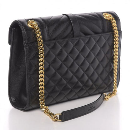Saint Laurent Medium Envelope Monogram Matelasse Black Leather Shoulder Bag - image 3