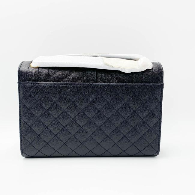 Saint Laurent Medium Envelope Monogram Matelasse Black Leather Shoulder Bag - image 6