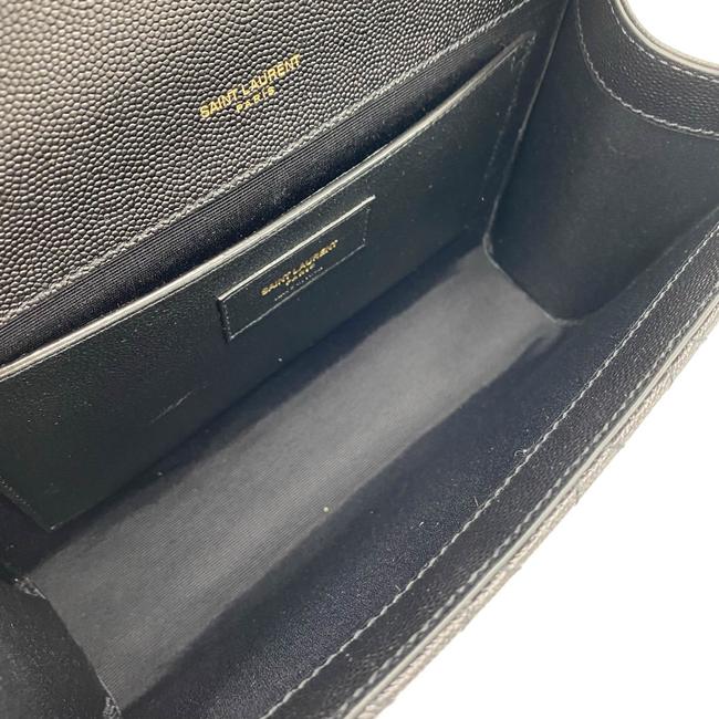 Saint Laurent Medium Envelope Monogram Matelasse Black Leather Shoulder Bag - image 9