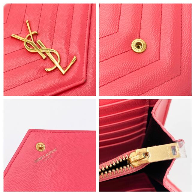Saint Laurent Medium Wallet On A Chain Ghw Monogram Pink Leather Shoulder Bag - image 11