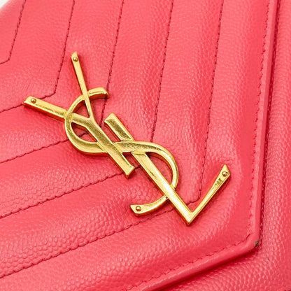Saint Laurent Medium Wallet On A Chain Ghw Monogram Pink Leather Shoulder Bag - image 12