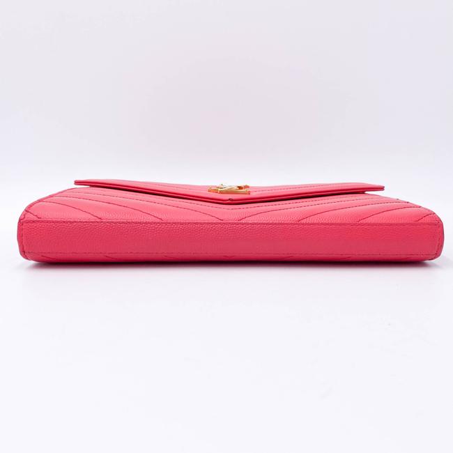 Saint Laurent Medium Wallet On A Chain Ghw Monogram Pink Leather Shoulder Bag - image 5