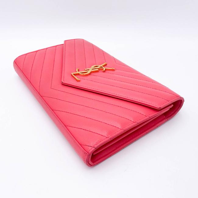 Saint Laurent Medium Wallet On A Chain Ghw Monogram Pink Leather Shoulder Bag - image 6