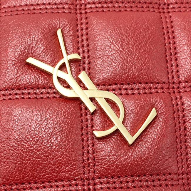 Saint Laurent Mini Becky Quilted Red Leather Cross Body Bag - photo 11