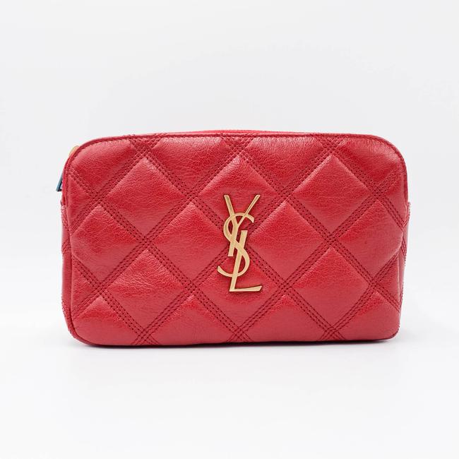 Saint Laurent Mini Becky Quilted Red Leather Cross Body Bag - photo 4