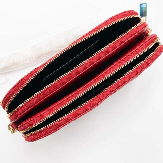 Saint Laurent Mini Becky Quilted Red Leather Cross Body Bag - photo 9
