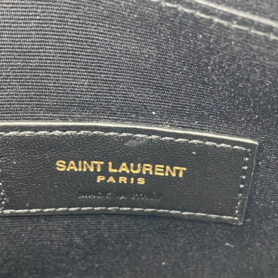 Saint Laurent Monogram Bill Pouch In Tortoiseshell Brown Patent Leather Clutch - photo 11