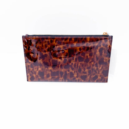 Saint Laurent Monogram Bill Pouch In Tortoiseshell Brown Patent Leather Clutch - photo 5