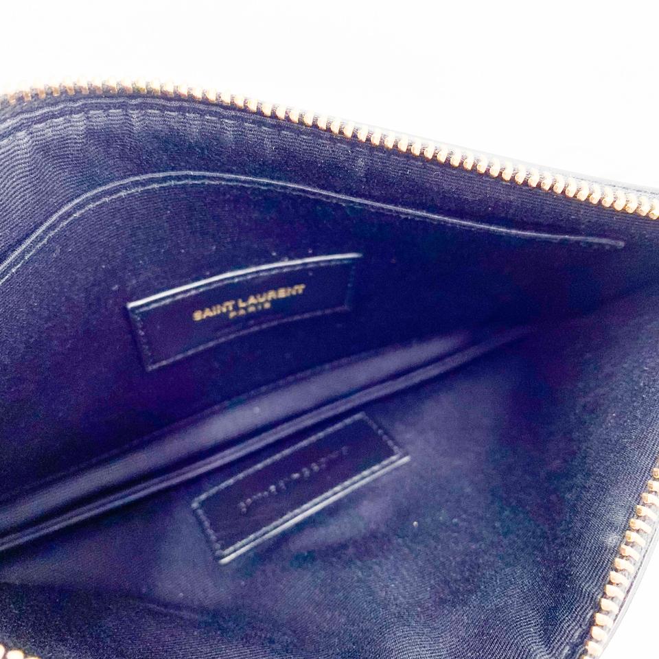 Saint Laurent Monogram Bill Pouch In Tortoiseshell Brown Patent Leather Clutch - photo 10