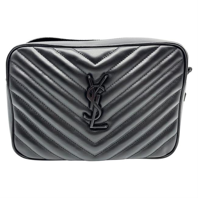Saint Laurent Monogram Camera Lou Matelasse Black Calfskin Leather Cross Body Bag - image 5