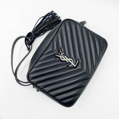 Saint Laurent Monogram Camera Lou Matelasse Black Calfskin Leather Cross Body Bag - image 7