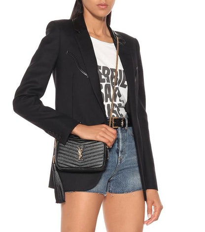 Saint Laurent Monogram Camera Lou Mini Black Leather Cross Body Bag - photo 2