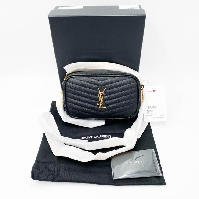Saint Laurent Monogram Camera Lou Mini Black Leather Cross Body Bag - photo 4